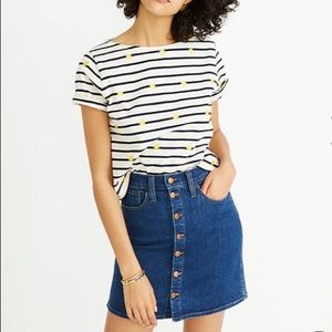 Madewell Stretch Denim Mini Skirt in Arroyo Wash